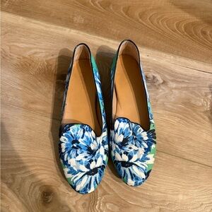 J Crew Cara floral loafers